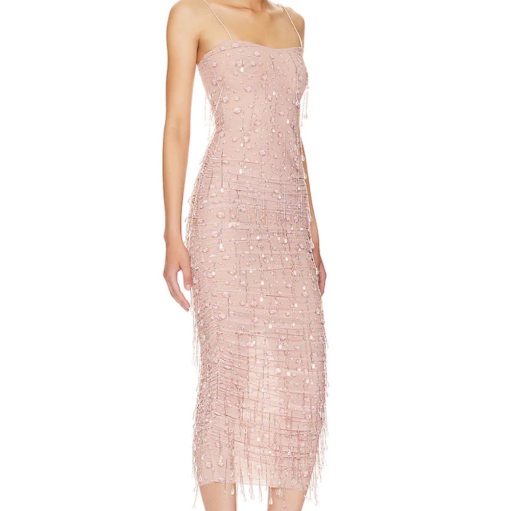Midi dress embellished with crystal water droplets - revolve- h:ours